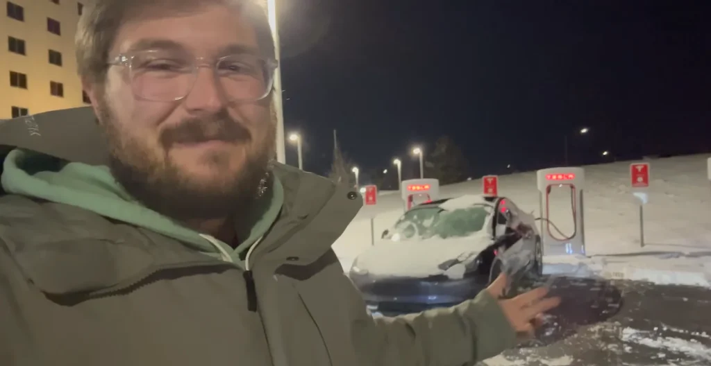 Man deep freezes Tesla Model 3 in Colorado snow for two days then plugs it into Supercharger with interesting results