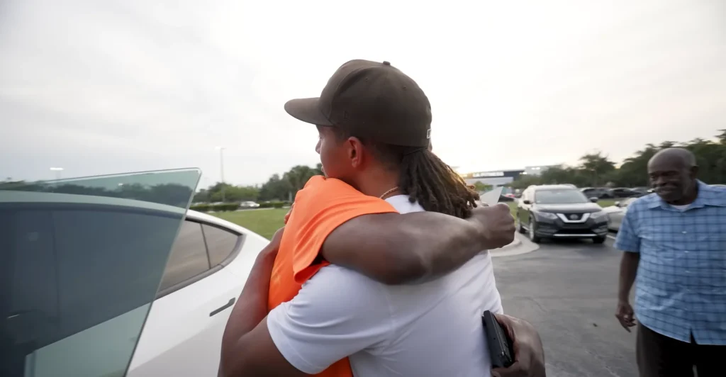 US man on a mission to do good surprises his dad with his dream car then does the same for his high school teacher