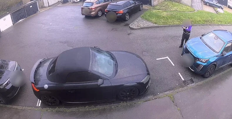 A man returned from holiday to find a disabled bay painted around his car and four parking fines on it