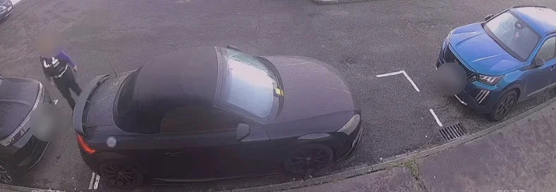 A man returned from holiday to find a disabled bay painted around his car and four parking fines on it