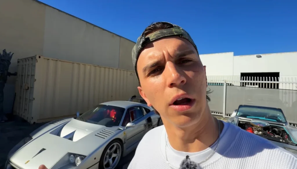 This factory-spec Ferrari restoration of the rare Ferrari silver F40 in California aims to return the iconic 1990s supercar to the road after a major accident