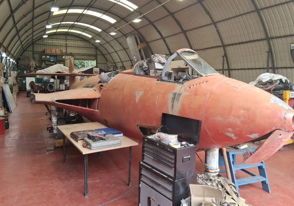 Early jet planes that are some of the most historic in aviation history spotted rotting on an English farm