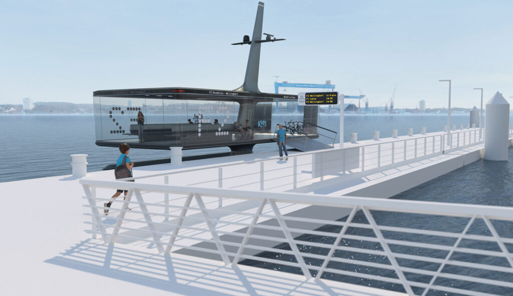 futuristic transport: See thru ferry