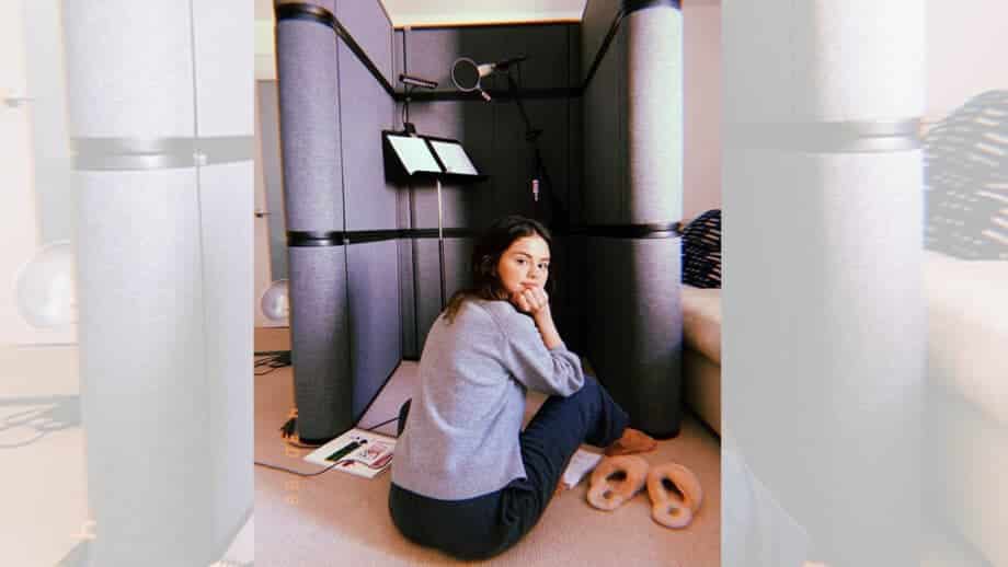 Selena Gomez in her home studio