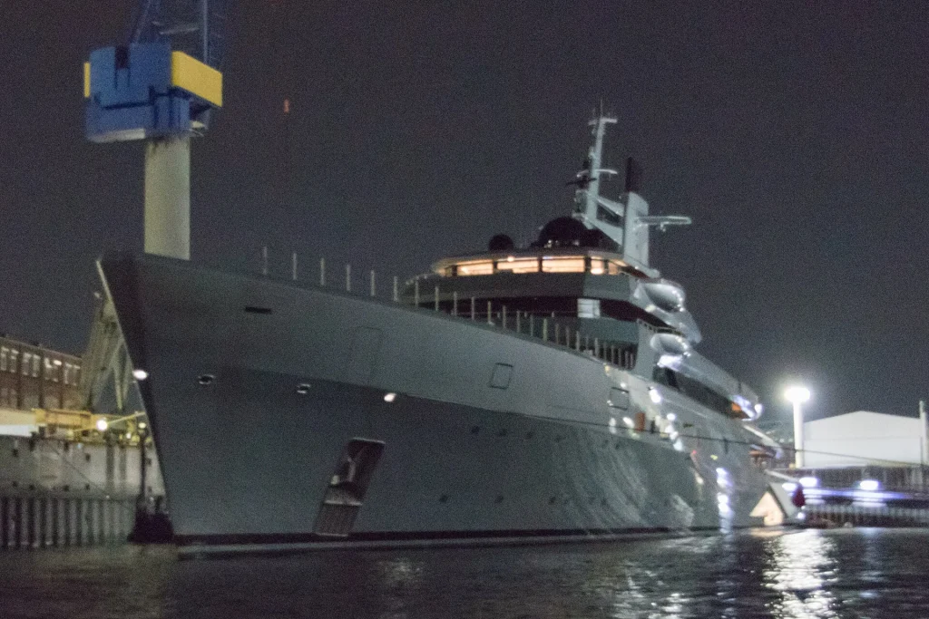Man spots the $450M superyacht owned by Google's co-founder that costs $45M a year to maintain and it looks almost menacing