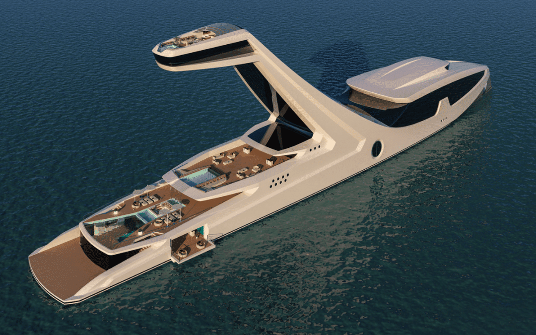 This $500m superyacht concept boasts an infinity pool 12ft above t
