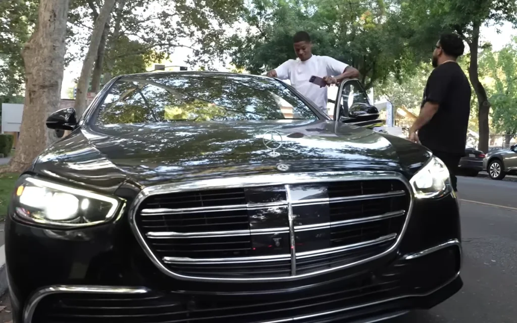 Shaquille O'Neal put his son in his place as not-so-little Shaq tried to put a Mercedes-Benz S-Class on his tab with Effortless Motors