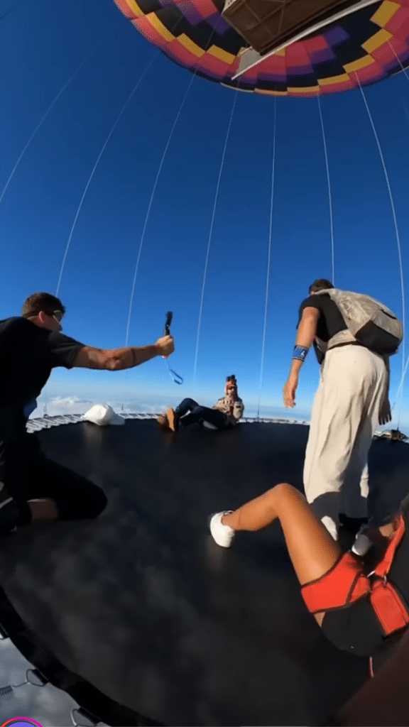 Shocking footage of Jay Alvarrez trampolining in the sky