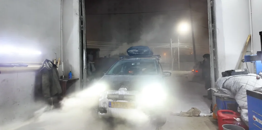 Man pushes his modified Volkswagen Up to its limit by driving in the -59.8°F temperature of the coldest city on Earth
