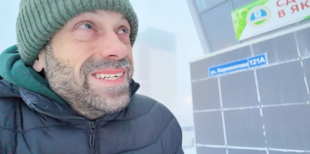 Man pushes his modified Volkswagen Up to its limit by driving in the -59.8°F temperature of the coldest city on Earth