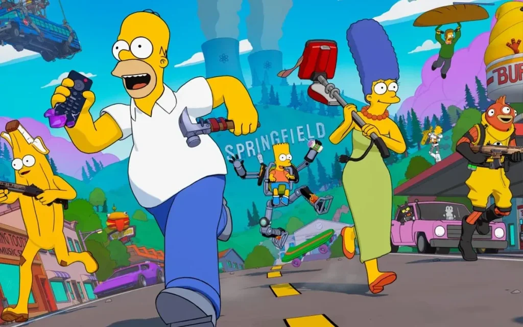 Epic Games has recreated its own The Simpsons: Hit & Run spin-off through its own Rocket League and Fortnite IPs, crashing cars through Springfield again