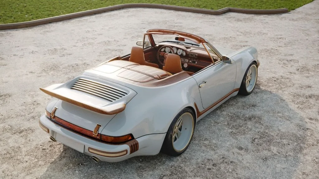 Singer and Louis Vuitton unveil two bespoke Porsche 911s featuring a detachable timepiece inspired by the iconic Tambour watch
