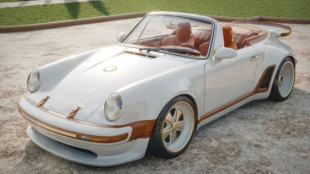 Singer and Louis Vuitton unveil two bespoke Porsche 911s featuring a detachable timepiece inspired by the iconic Tambour watch