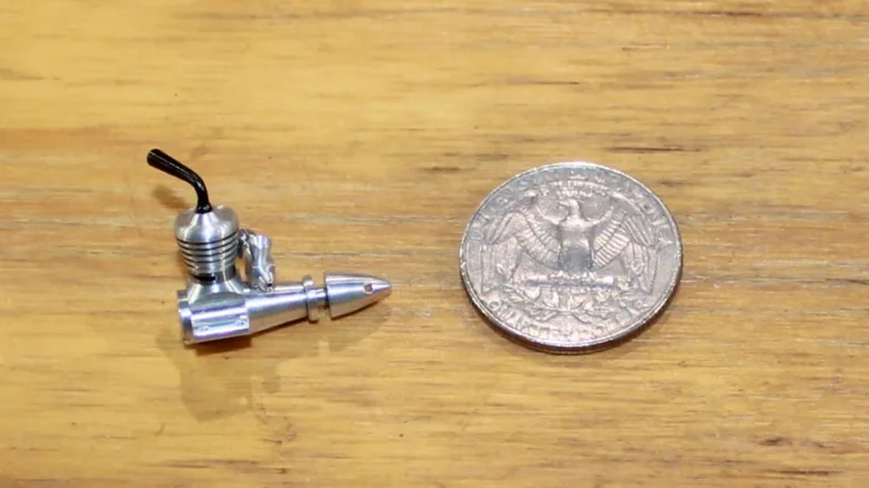 This is the smallest diesel engine in the world and it's not much bigger than an M&M