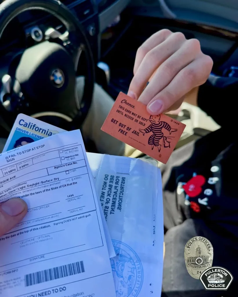 Driver tries to use Monopoly ‘Get Out of Jail Free’ card after getting pulled over in California