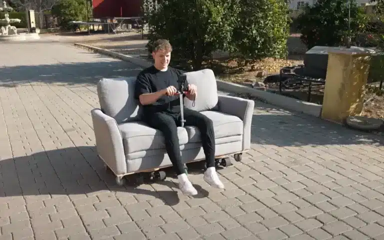 Sofa, so good! American YouTuber turns his couch into a car