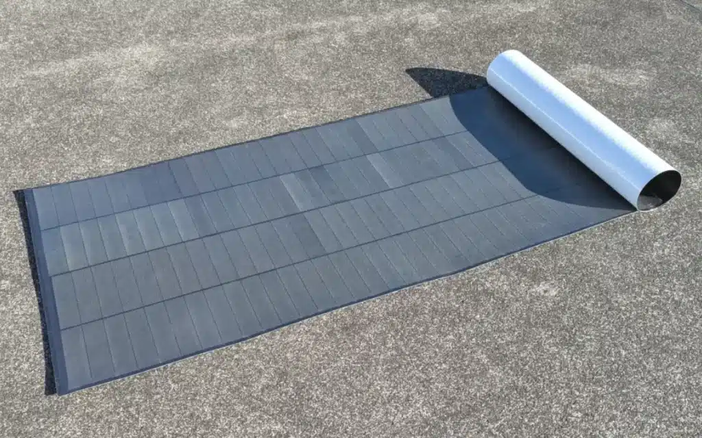 A Japanese company has created a new solar film for rooftops that can't handle the weight of solar panels, and it could be coming to cars through Nissan