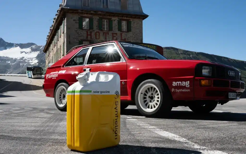 Swiss company Synhelion has debuted gasoline made from the sun, showing its accomplishment by powering a 1985 Audi Sport Quattro.