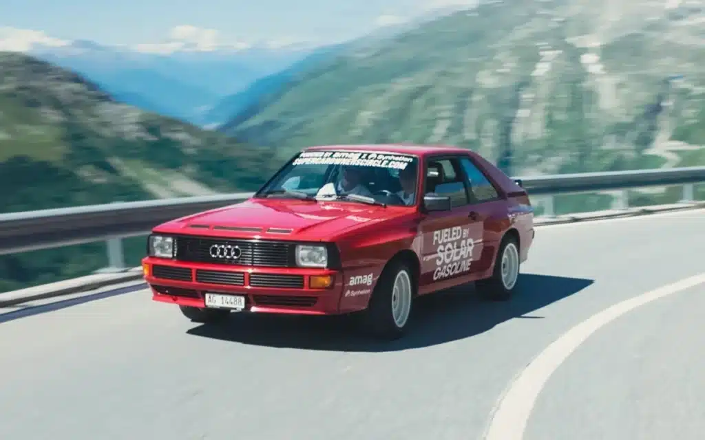 Swiss company Synhelion has debuted gasoline made from the sun, showing its accomplishment by powering a 1985 Audi Sport Quattro.