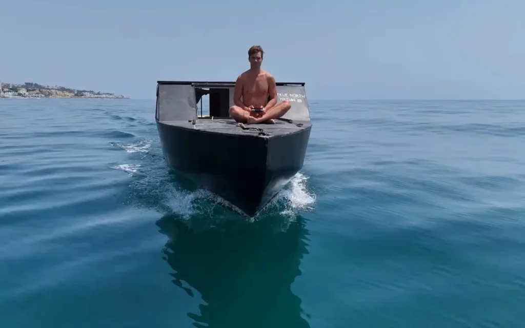 Man who built $20,724 solar-powered yacht that can run forever reaches his last stop before the next big challenge begins