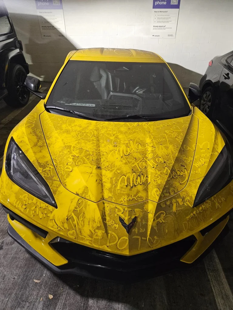 Somebody on Reddit spotted this gorgeous Chevy Corvette C8 abandoned in Miami