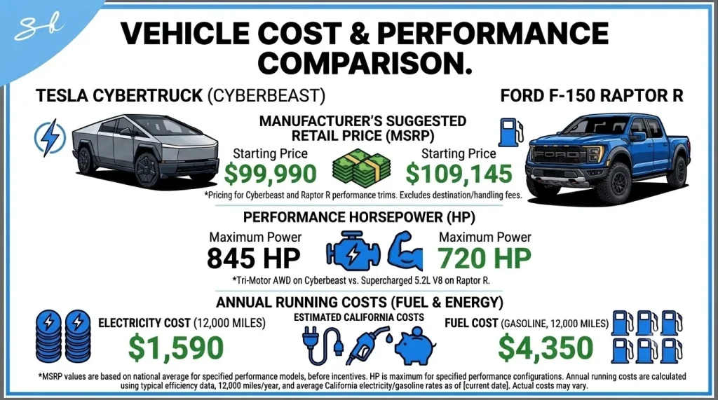Even though the Tesla Cybertruck definitely won the drag race against the Ford Raptor R, there are a couple of things worth noting and a few 'ifs' and 'buts'