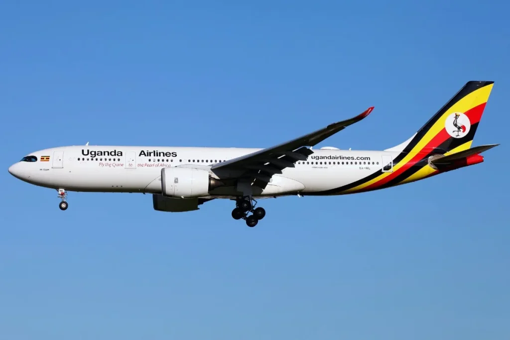 Somebody was lucky to spot one of the rarest Airbus airliners ever, operated in this case by Uganda Airlines