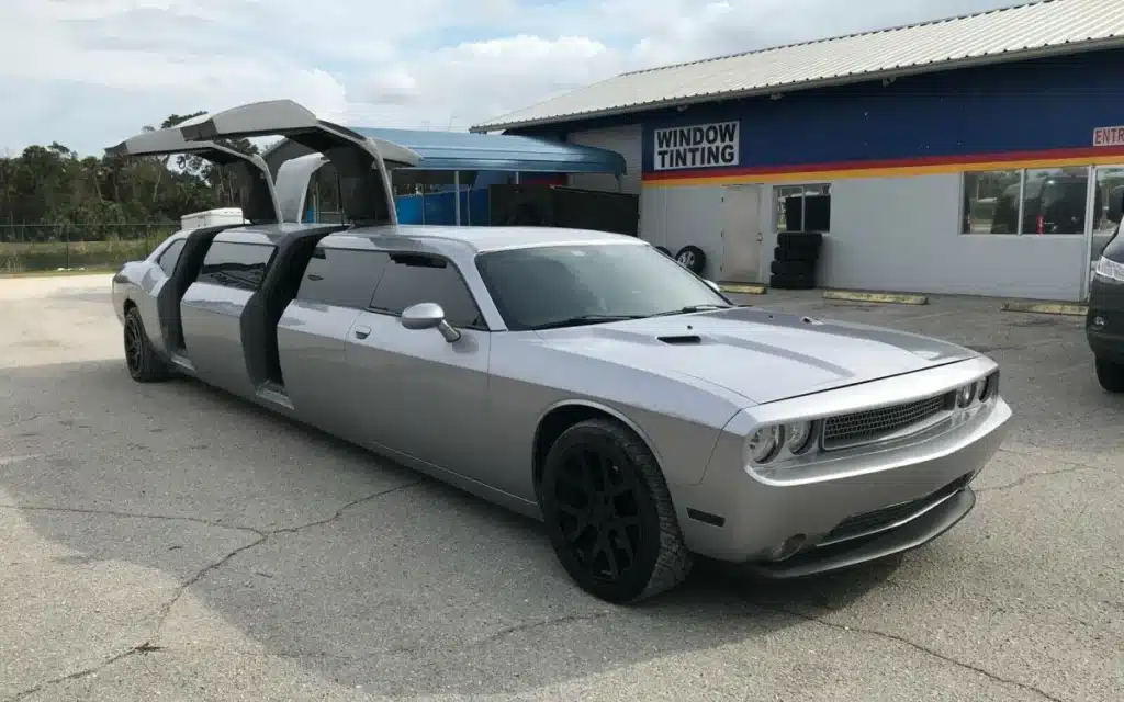 Someone-made-an-over-the-top-Dodge-Challenger-limousine