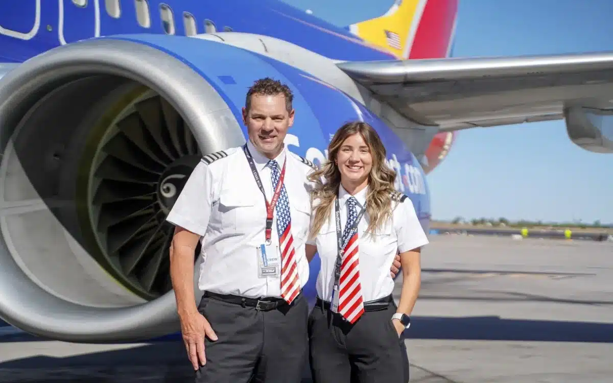 Daughter’s dream comes true as she co-pilots Southwest Airlines flight with her dad