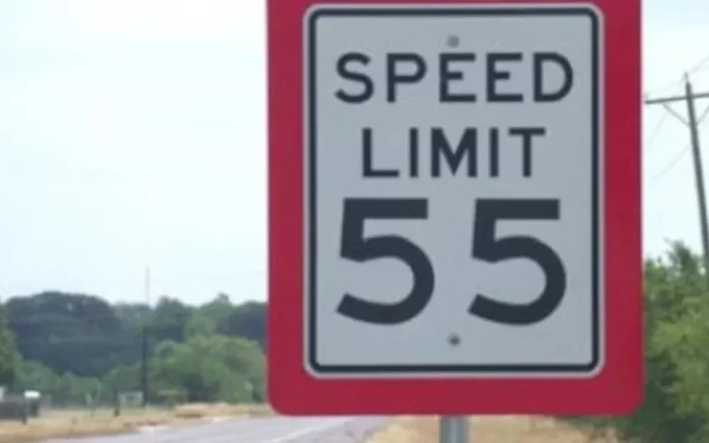 Speed signs in Texas often come with red borders - but there is a very good reason why