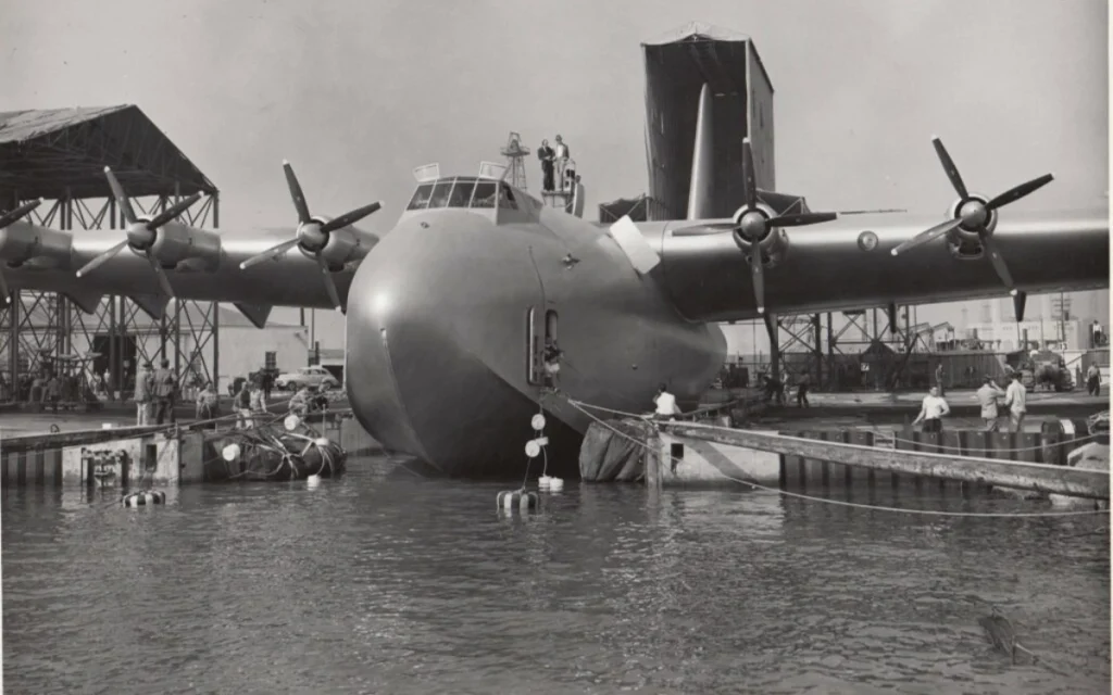 One of the largest planes ever, the Hercules, or Spruce Goose, made took its first and only flight 78 years ago in California
