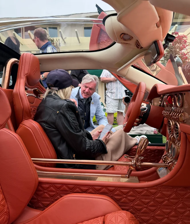 Supercar Blondie gets up close with this brand new 1-of-25 Spyker and she's stunned by all the gold details both inside and outside the car