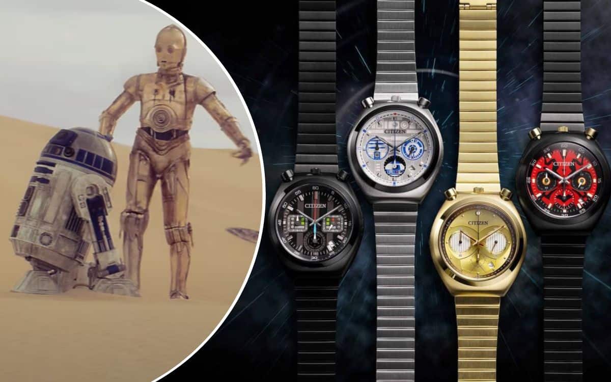 R2-D2 and C-3PO with the new Citizen Star Wars watches.