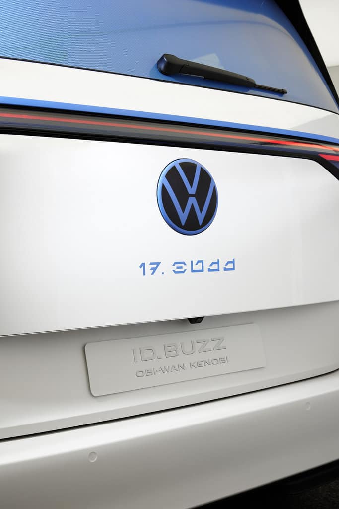 The rear of the Light Side Edition of the VW ID. Buzz.