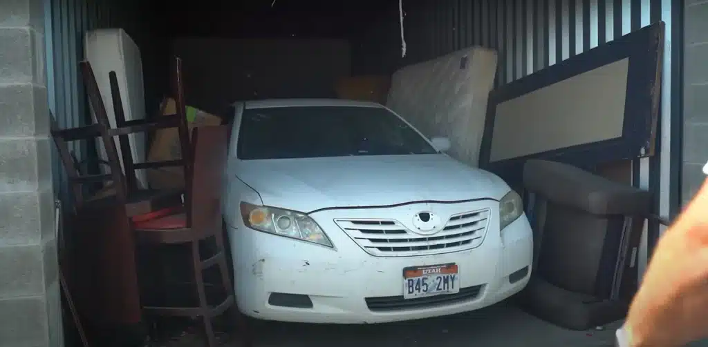 Utahns bought storage unit with car in and as soon as the door opened they knew it was going to be messy