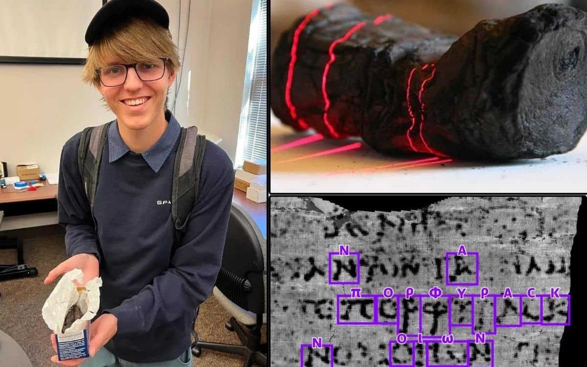 Student uses AI to decipher unreadable ancient Roman scroll for first time ever