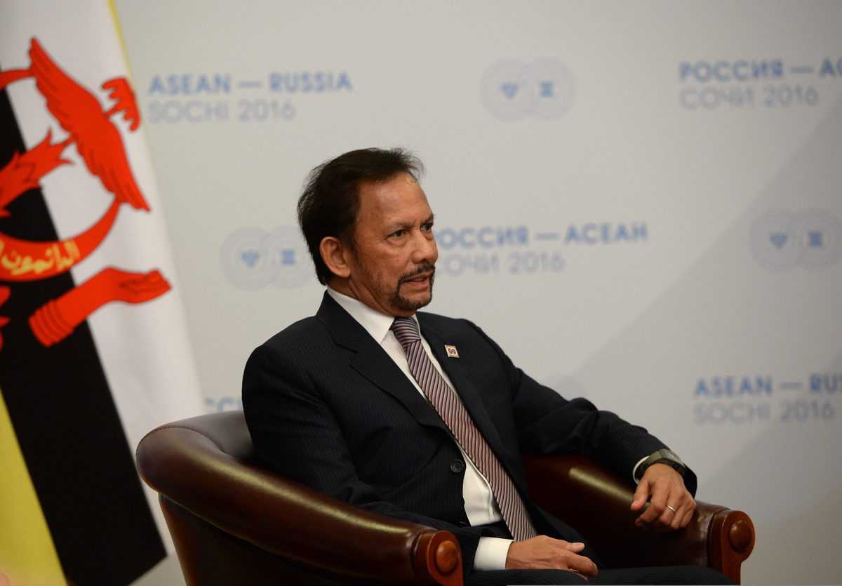 The Sultan of Brunei, Hassanal Bolkiah, is pictured.