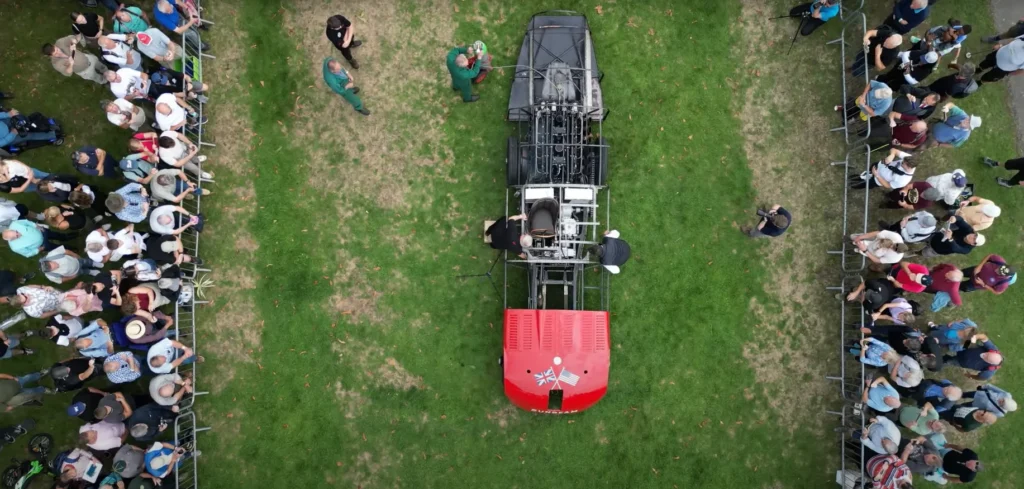 Land speed legend reborn as historic Sunbeam 1000HP's rear engine thunders back to life