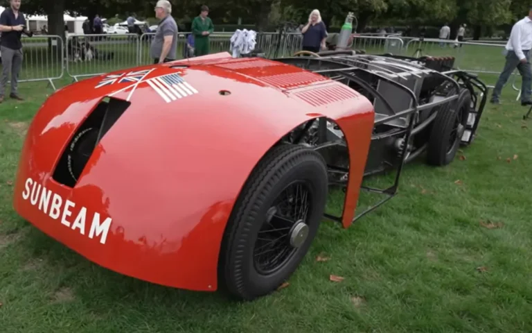 Land speed legend reborn as historic Sunbeam 1000HP's rear engine thunders back to life