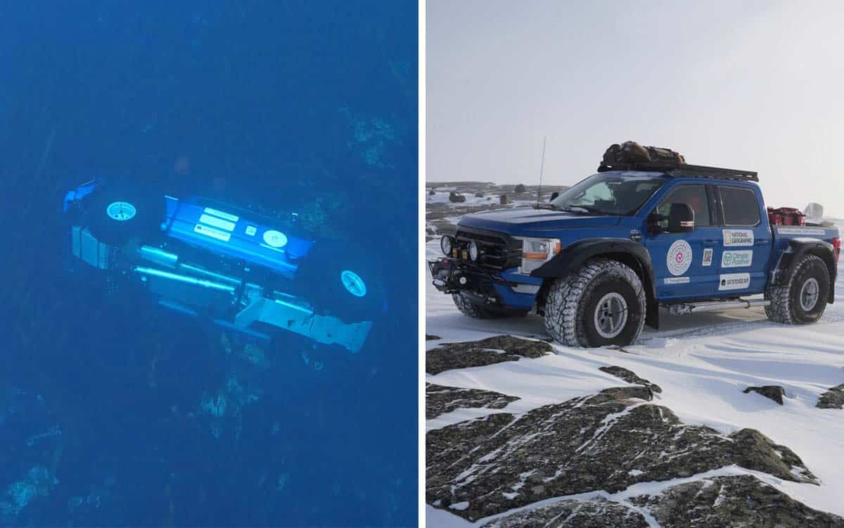 Ford F-150 that sank on the Transglobal Car Expedition