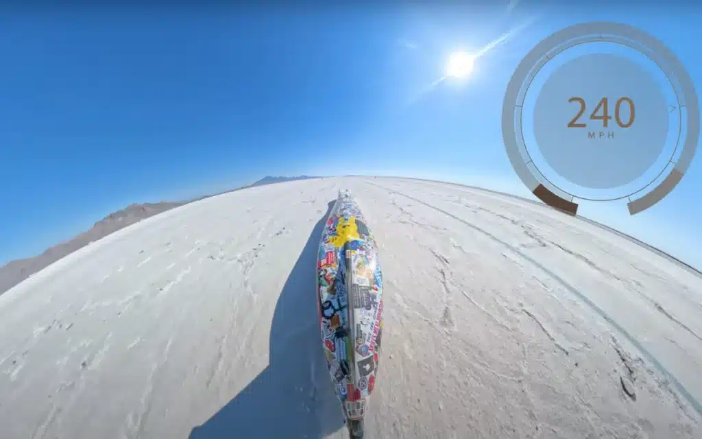 A homegrown racer has built a DIY machine capable of hitting blistering speeds on one of the flattest race surfaces in the world, the Bonneville Salt Flats