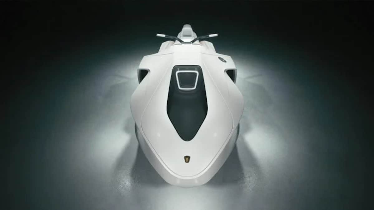 The 'world's most expensive jetski' is pictured in white.