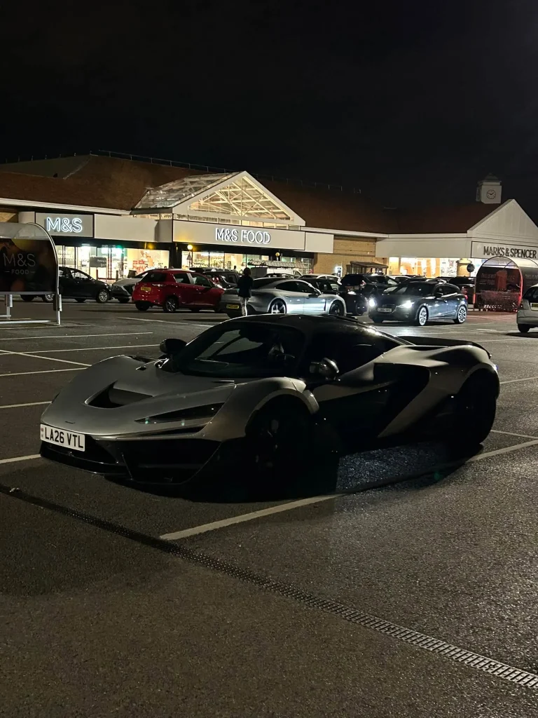 World’s first McLaren W1 spotted casually parked outside a random grocery store near the factory