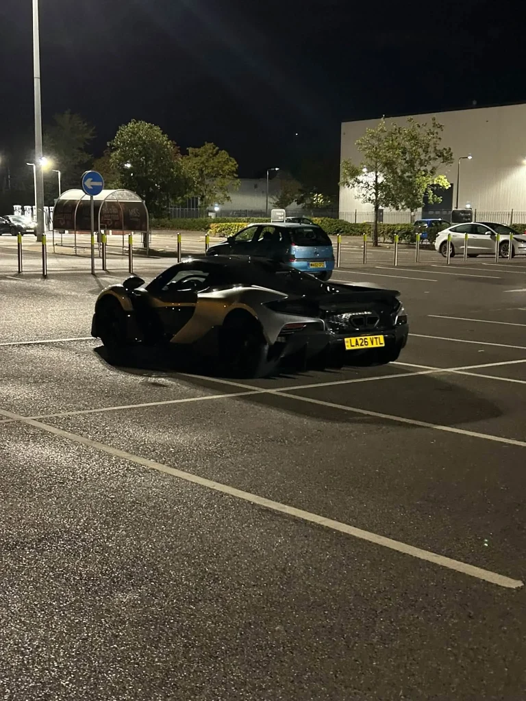 World’s first McLaren W1 spotted casually parked outside a random grocery store near the factory