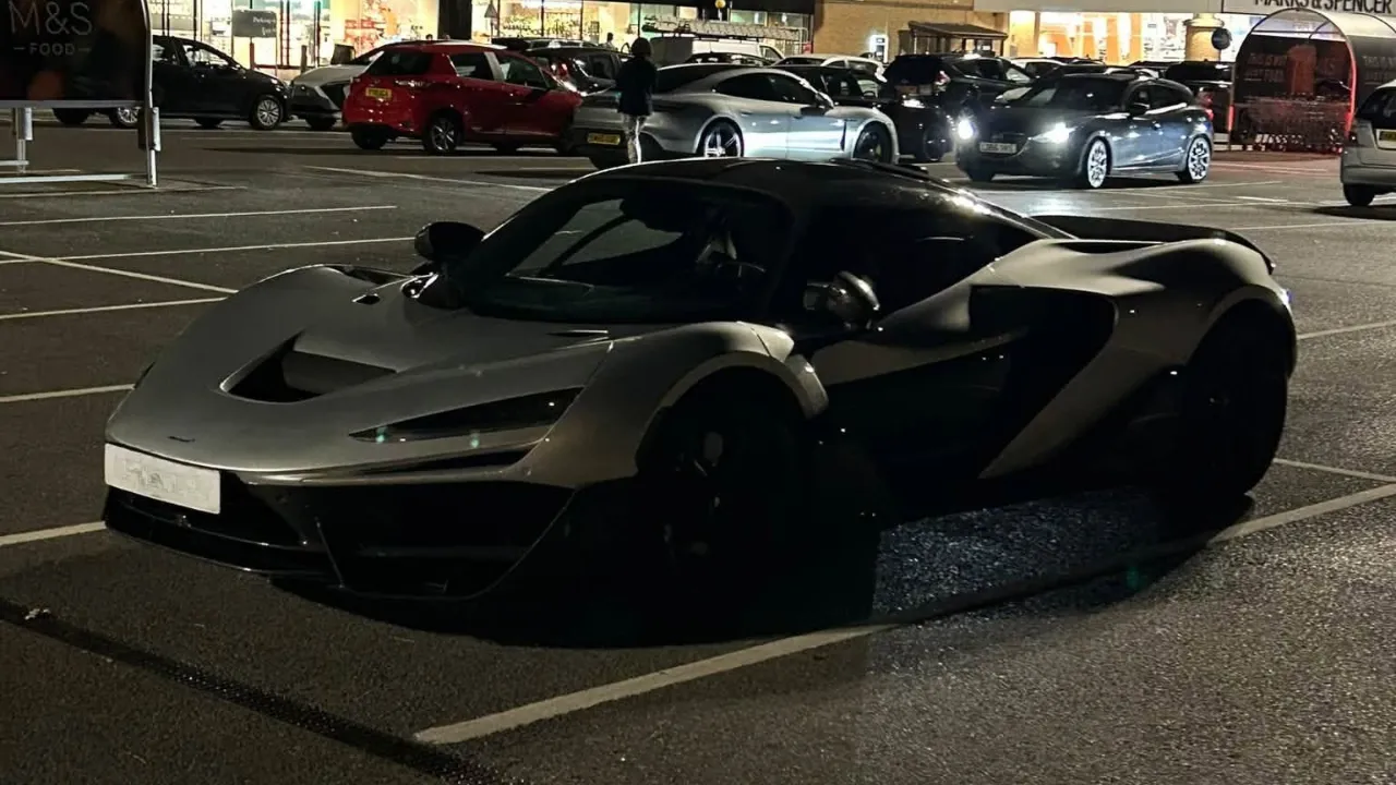 World’s first McLaren W1 spotted casually parked outside a random grocery store near the factory