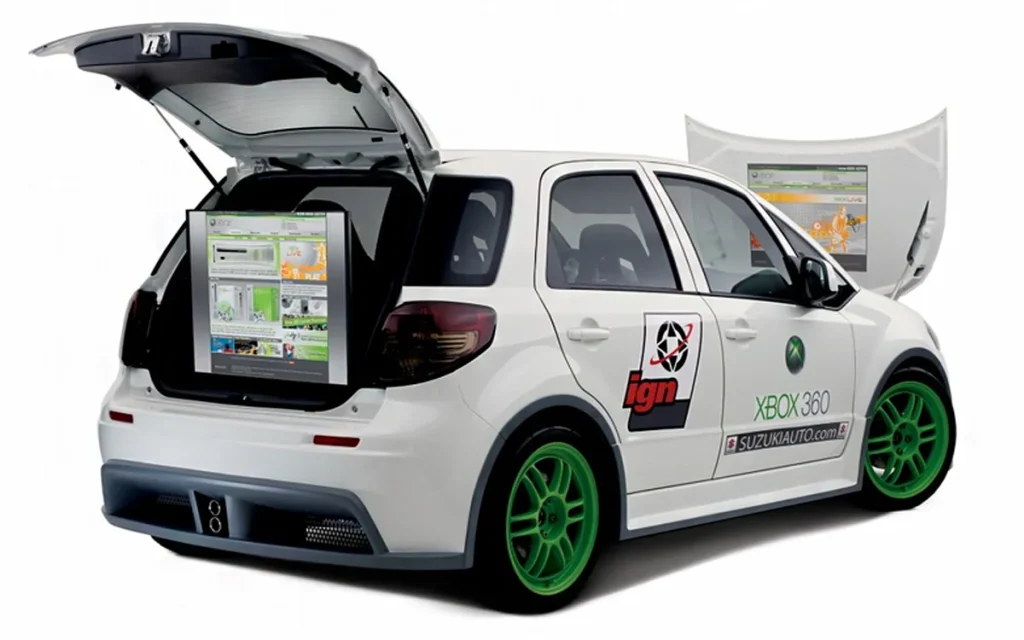 This Suzuki and Microsoft lovechild called the SXBox car is the best portable console ever made, taking on-the-go gaming to new levels