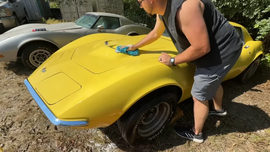 Dads Chevy Corvettes discovered after 30 years beneath overgrown trees and it stirred emotion in everyone