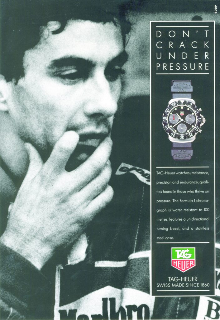 An ad for the TAG-Heuer watch
