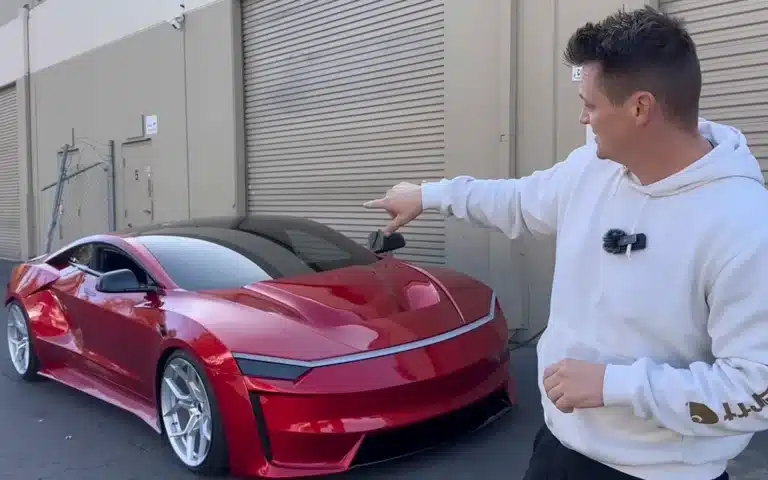Tesla CyberRoadster build in LA gets full self-driving (FSD) milestone