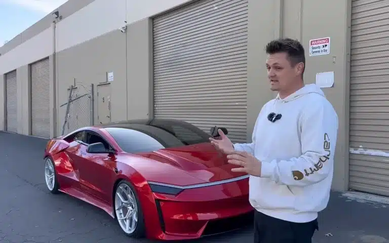 Tesla CyberRoadster build in LA gets full self-driving (FSD) milestone
